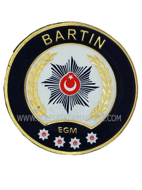 3 BOYUTLU BARTIN İLİ POLİS KOL ARMASI