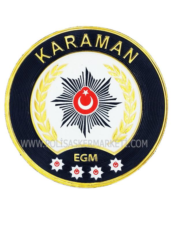 3 BOYUTLU KARAMAN İLİ POLİS KOL ARMASI
