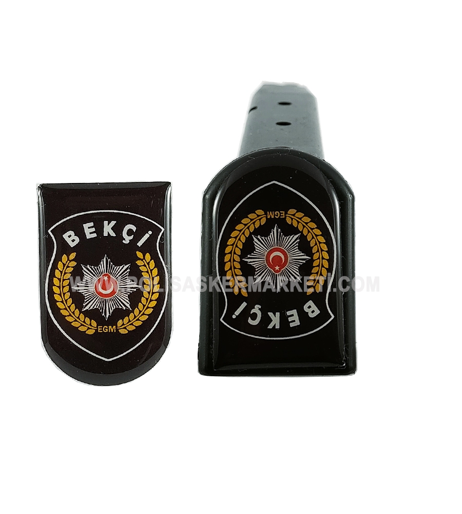 BEKÇİ LOGOLU ŞARJÖR ALTI STİCKER