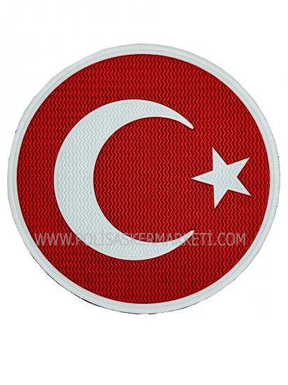 3 Boyutlu Yuvarlak Türk Bayrağı