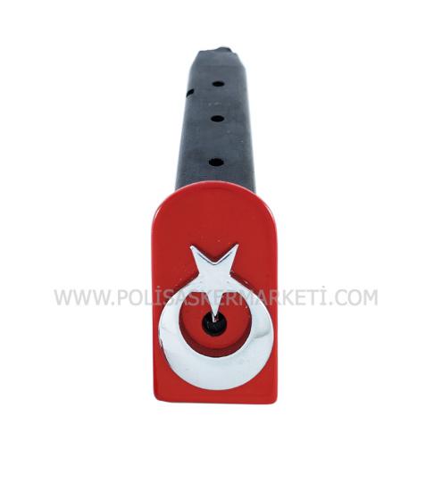 Metal Kırmızı Ay Yıldız Şarjör Kapağı