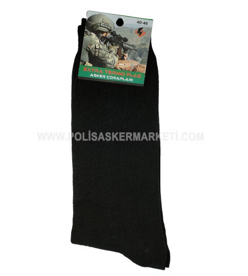 Siyah Yazlık Asker Bot Çorabı