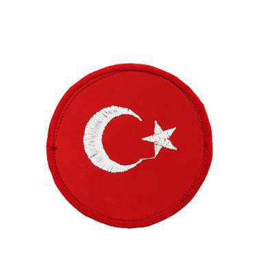 Türk Bayrağı Arması Yuvarlak Cırtlı,Türk Bayrağı