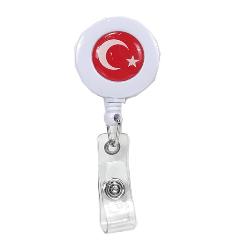 TÜRK BAYRAKLI KARTLIK ANAHTARLIK (BEYAZ)